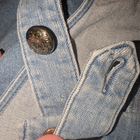 Maje Medium Wash Denim Overalls - Picture 9 of 13